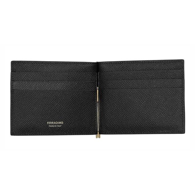 フェラガモ Ferragamo 財布 二つ折り財布 小銭入れなし マネークリップ