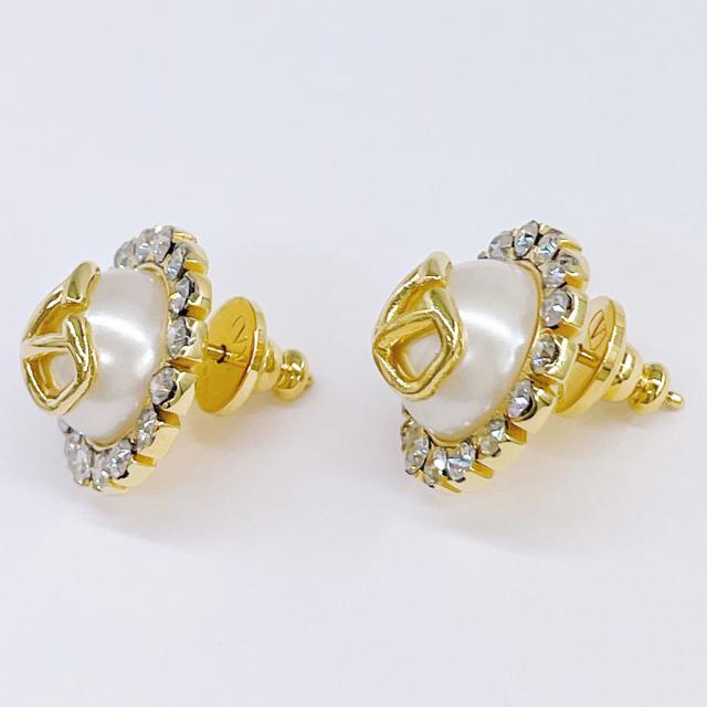 ヴァレンティノ VALENTINO Vロゴ シグネチャー メタル レジン クリスタル ピアス アクセサリー 5W2J0T83 HJY Y49 apva00029l レディース_1