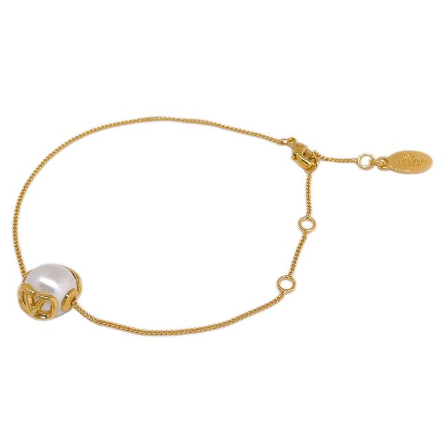ヴァレンティノ VALENTINO Vロゴ シグネチャー メタル レジンパール ブレスレット アクセサリー 5W2J0W82 DHC 0O3 abva00035l レディース