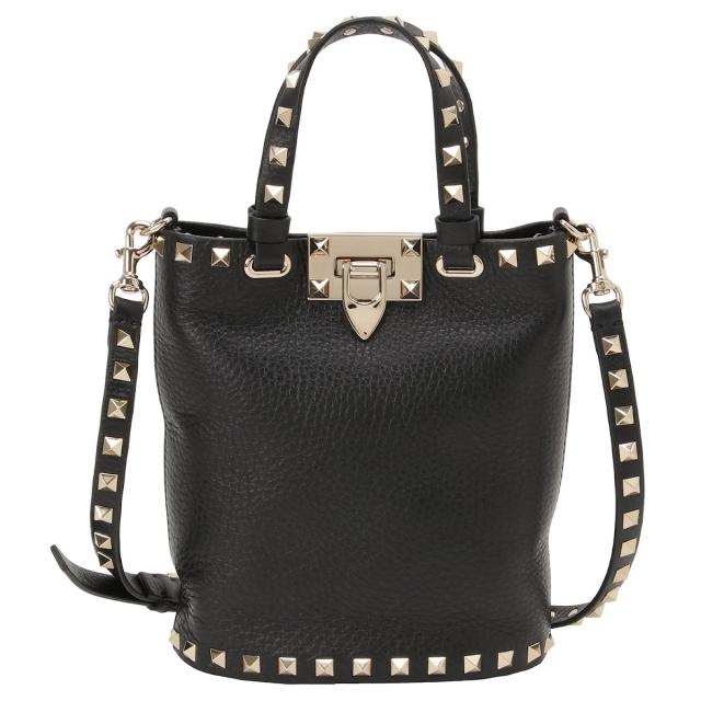 ヴァレンティノ VALENTINO ロックスタッズ ミニ バッグ 2WAY トートバッグ ショルダーバッグ クロスボディ 5W2P0W31 VSH 0NO bbva00051l