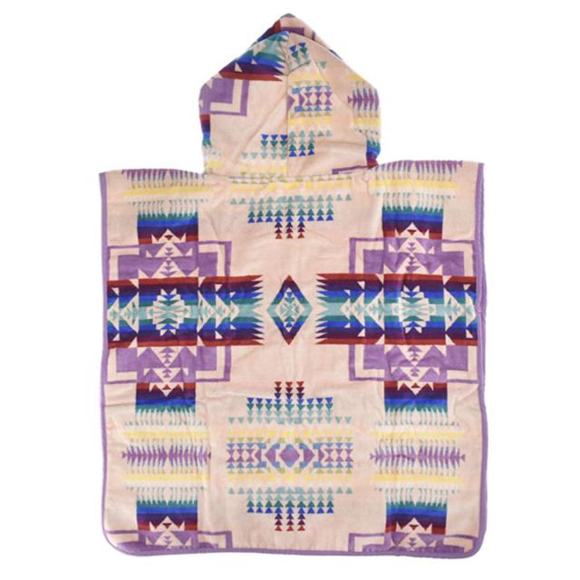 ペンドルトン PENDLETON バスタオル ポンチョ ブランケット XB243-51163 CHILD JACQUARD HOODED TOWEL キッズ PINK ピンクパープル系 PEN_1
