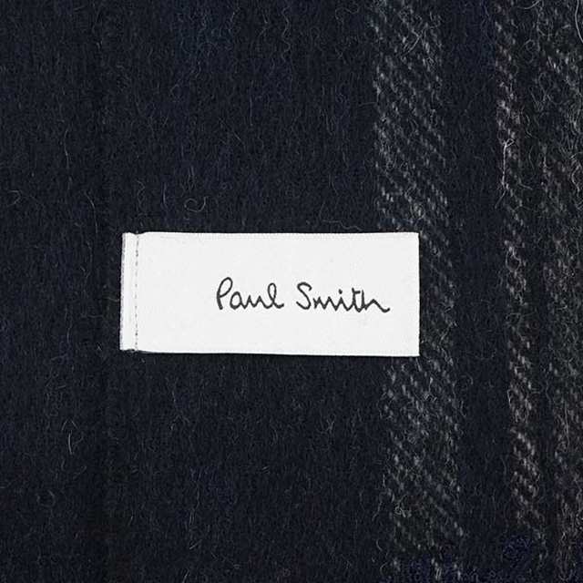 ポールスミス Paul Smith M1A 362E AS04 47 WOOL COLLEGE SCARF ウール カレッジ スカーフ マフラー  BLUE