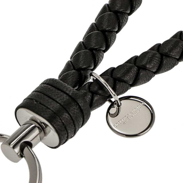 ボッテガヴェネタ BOTTEGA VENETA キーリング キーホルダー 113539 V001D 1000 ラム レザー 本革 ユニセックス ブラック キーリング ブラ_2