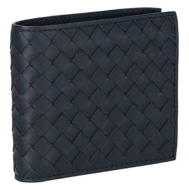 ボッテガヴェネタ BOTTEGA VENETA 財布 二つ折り財布 折りたたみ財布 小銭入れ付き 193642 V4651 4059 メンズ ネイビー 財布 使いやすい
