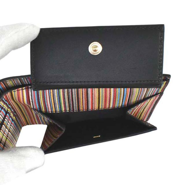 ポール スミス Paul Smith 二つ折り財布 M1A4833 79 ブラック 小銭入れ