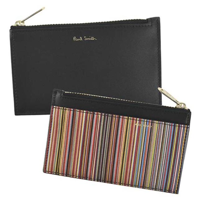 ポール スミス Paul Smith ケース カード入れ付き M1A6136 79 ブラック 小銭入れ ポールスミス ケース メンズ プレゼント クリスマス レザー ブランド 交通系IC ケース 社会人 贈り物