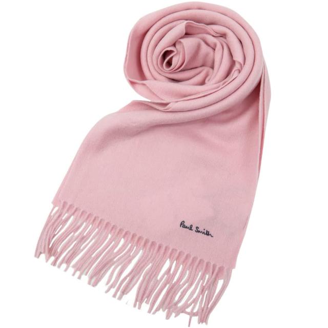 ポールスミス PAUL SMITH マフラー M1A 933D AS04 20 メンズ レディース ウールマフラー ストール ピンク ロゴ マフラー メンズ ブランド