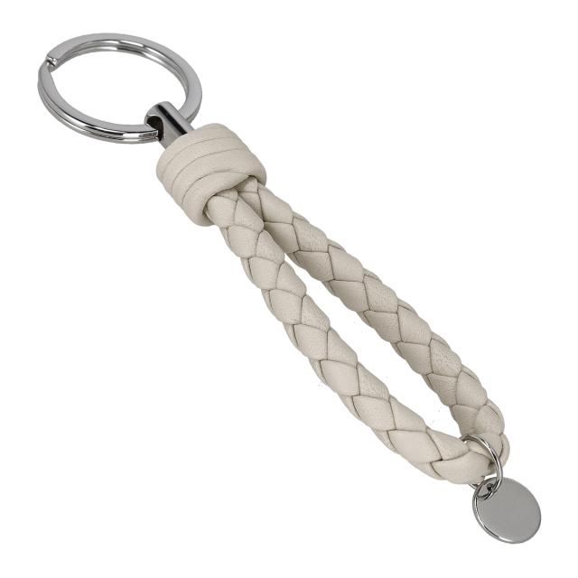 美品✨ボッテガヴェネタ　トライアングル　イントレチャート　キーリング　グレー 美品✨ボッテガヴェネタ トライアングル イントレチャート キーリング