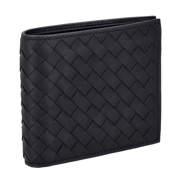 ボッテガヴェネタ BOTTEGA VENETA 財布 二つ折り財布 折りたたみ財布 小銭入れなし イントレチャート 113993-V47W1 4246 メンズ ネイビー 62,645円