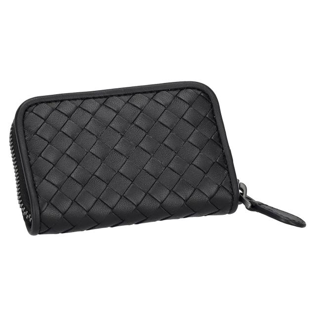 ボッテガヴェネタ BOTTEGA VENETA コインケース 小銭入れ ラウンドファスナー 114075 V3UN1 1275 イントレチャート ブラック 本革 レザー_2
