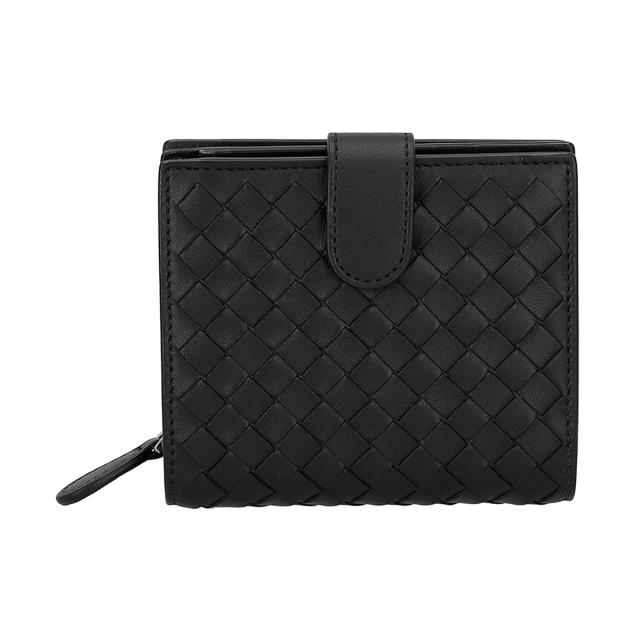 ボッテガヴェネタ BOTTEGA VENETA 財布 二つ折り財布 折りたたみ財布 小銭入れ付き イントレチャート 121059 V3UN1 8803 ブラック 財布