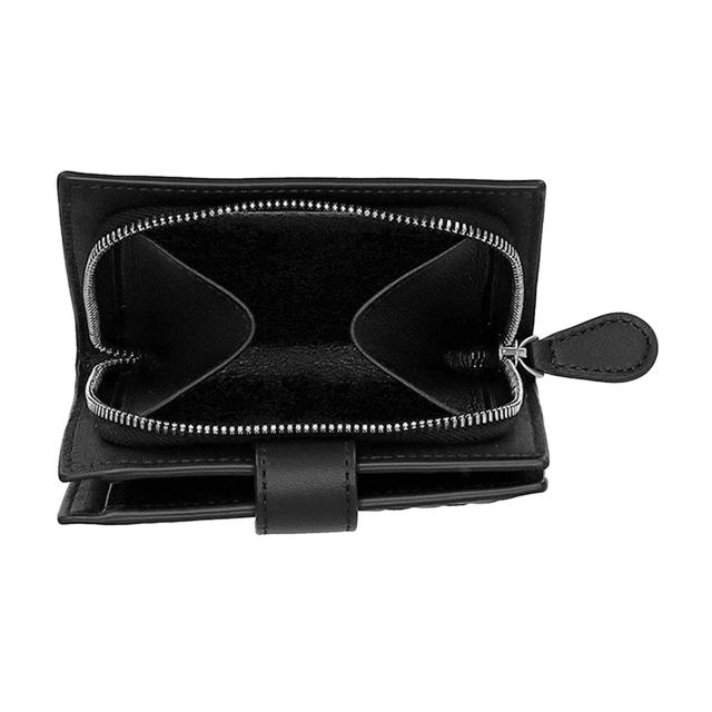 ボッテガヴェネタ BOTTEGA VENETA 財布 二つ折り財布 折りたたみ財布 小銭入れ付き イントレチャート 121059 V3UN1 8803 ブラック 財布