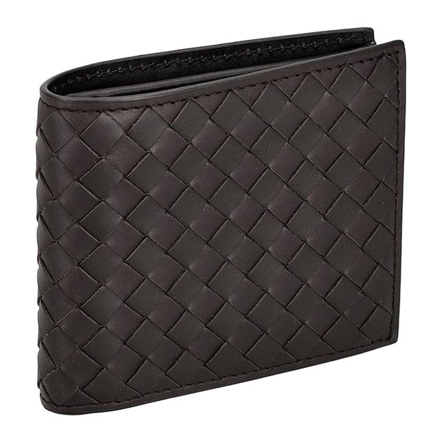 ボッテガヴェネタ BOTTEGA VENETA 財布 イントレチャート 二つ折り財布 折りたたみ財布 小銭入れ付き 193642 V47W1 2008 メンズ ブラウン