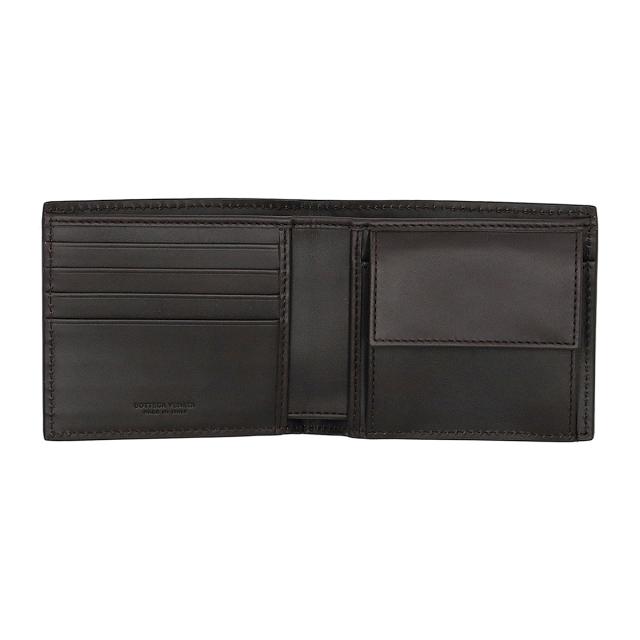 ボッテガヴェネタ BOTTEGA VENETA 財布 イントレチャート 二つ折り財布 折りたたみ財布 小銭入れ付き 193642 V47W1 2008 メンズ ブラウン_4