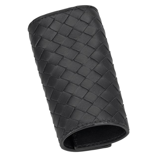 ボッテガヴェネタ BOTTEGA VENETA キーケース キーリング付き 5連キーフック 284137 V3UN1 8803 イントレチャート ブラック キーケース_2