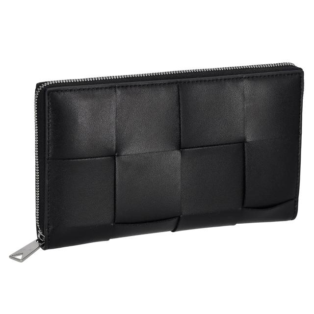 ボッテガヴェネタ BOTTEGA VENETA 財布 長財布 ラウンドファスナー長財布 小銭入れ付き 649607 V47V1 8803 カセット イントレチャート 二
