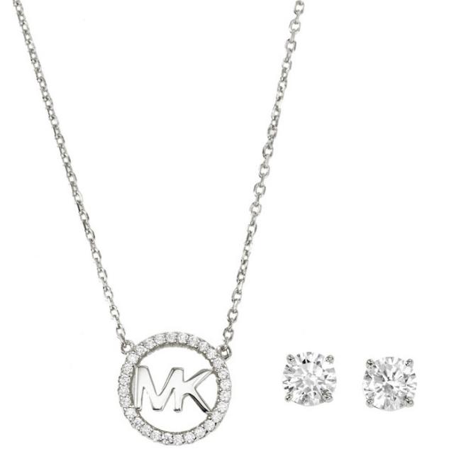 マイケルコース ネックレス ピアス MKC1260AN040 anmk00226l スターリングシルバー ペンダント スタッドピアス BOXセット アクセサリーセット シルバー925 銀 プレゼント 女性