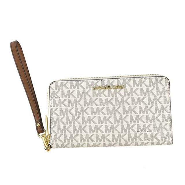 マイケルコース MICHAEL KORS アウトレット 財布 マルチケース スマホ収納 35S0GTVL2B JET SET TRAVEL  VANILLA ホワイト系MK ブランド