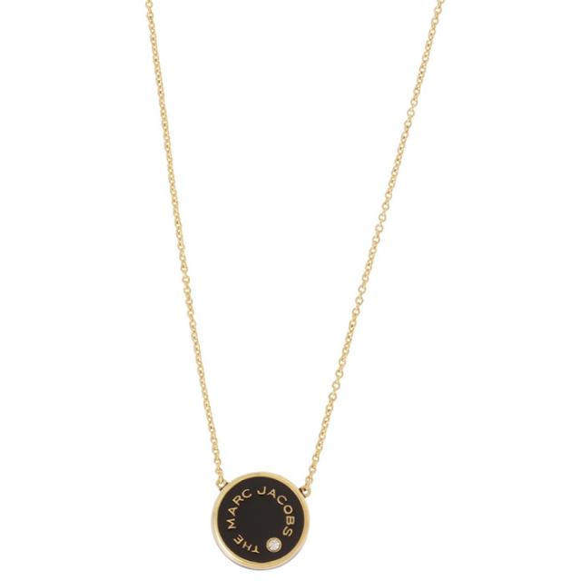 マークジェイコブス MARC JACOBS ネックレス M0017166-001 anms00178l ザ メダリオン リバーシブル ペンダント ブラック＋ゴールド ペンダント ブランド おしゃれ かわいい ネックレス ブランド マーク ネックレス プレゼント 女性