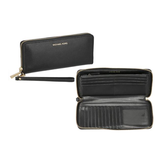 マイケルコース Michael Kors 財布 長財布 ラウンドファスナー長財布 小銭入れ付き 32S5GTVE9L 001 レディース メンズ ブラック 二つ折り_1