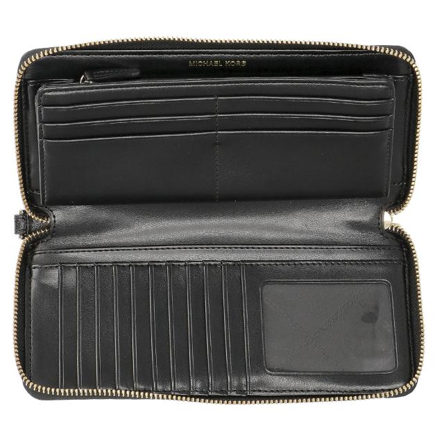 マイケルコース Michael Kors 財布 長財布 ラウンドファスナー長財布 小銭入れ付き 32S5GTVE9L 001 レディース メンズ ブラック 二つ折り_3