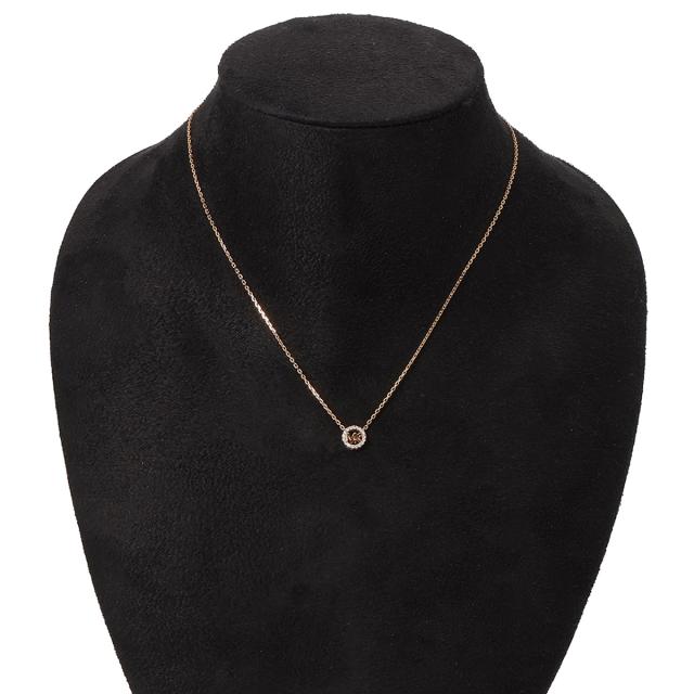 マイケルコース Michael Kors ネックレス ペンダント MKC1726CZ791 anmk00266l MKロゴ PAVE LOGO CHARM NECKLACE ローズゴールド+クリア_3