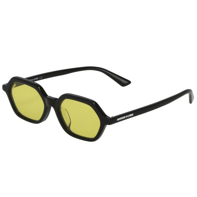 マックキュー McQ サングラス MQ8 MQ0234SA 002 ヘキサゴン型 六角形 レディース メンズ ユニセックス ブラック+イエロー 紫外線対策 サ