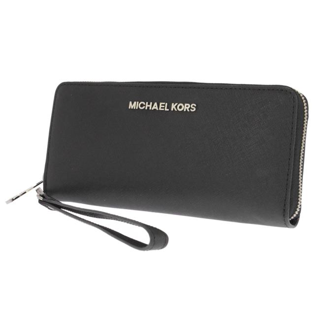 マイケルコース Michael Kors 財布 長財布 ラウンドファスナー長財布 小銭入れ付き 32S5STVE9L 001 レディース BLACK ブラック 二つ折り_1