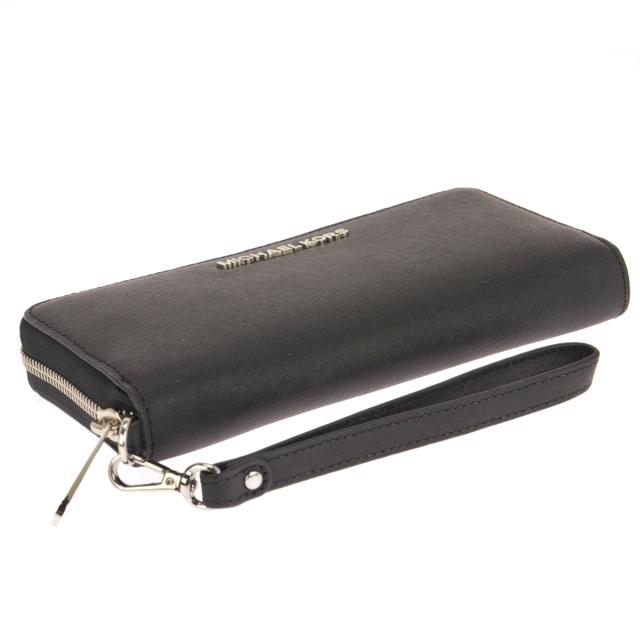 マイケルコース Michael Kors 財布 長財布 ラウンドファスナー長財布 小銭入れ付き 32S5STVE9L 001 レディース BLACK ブラック 二つ折り_3