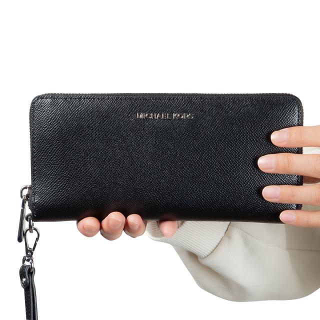 マイケルコース Michael Kors 財布 長財布 ラウンドファスナー長財布 小銭入れ付き 32S5STVE9L 001 レディース BLACK ブラック 二つ折り_5