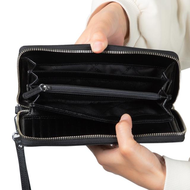 マイケルコース Michael Kors 財布 長財布 ラウンドファスナー長財布 小銭入れ付き 32S5STVE9L 001 レディース BLACK ブラック 二つ折り_7