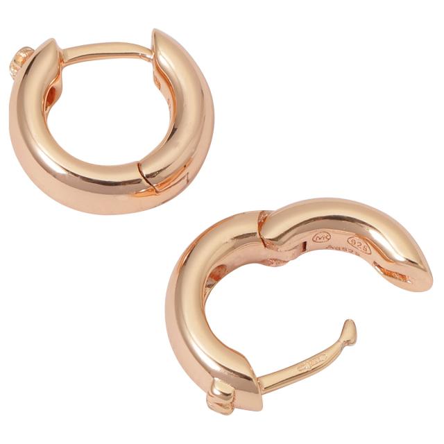 マイケルコース Michael Kors ピアス フープピアス アクセサリー MKC1599AA791 apmk00257l MKロゴ HUGGIE HOOP EARRINGS ローズゴールド_5