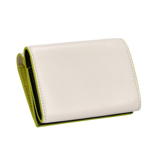 マルニ MARNI 財布 三つ折り財布 折りたたみ財布 小銭入れ付き PFMO0056U1 P2644 Z638V レディース アイボリー系+ライムグリーン ミニ財_2