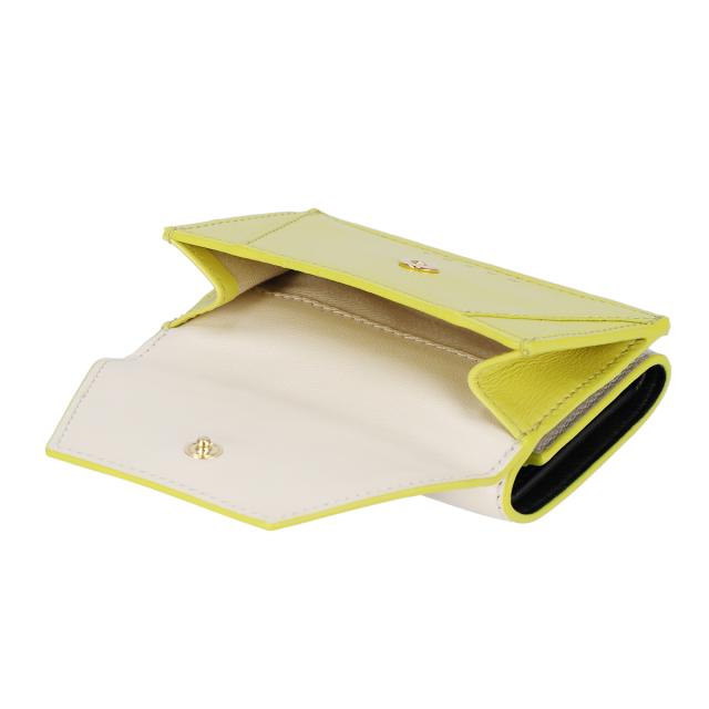マルニ MARNI 財布 三つ折り財布 折りたたみ財布 小銭入れ付き PFMO0056U1 P2644 Z638V レディース アイボリー系+ライムグリーン ミニ財_4