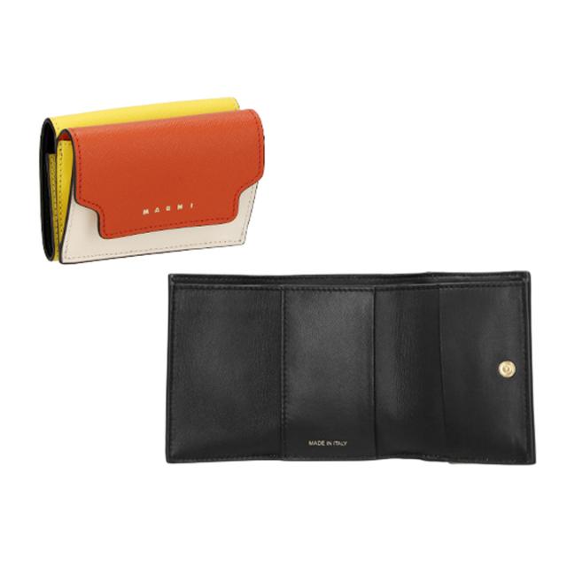 マルニ MARNI 財布 三つ折り財布 折りたたみ財布 小銭入れ付き PFMOW02U23 LV520 Z619M バイカラー レディ