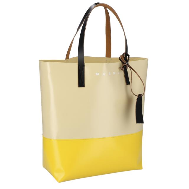 マルニ MARNI バッグ ハンドバッグ トートバッグ バイカラー SHMQ0037A0 P3572 ZO504 レディース イエロー+アイボリー ハンドバッグ 人気