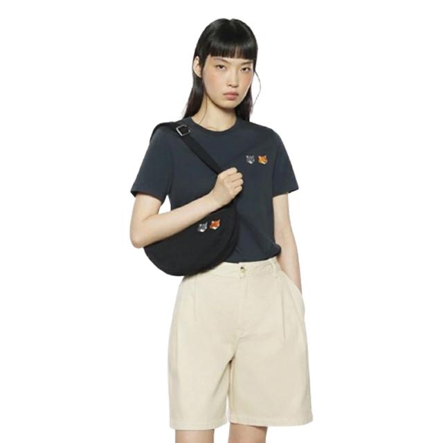 メゾンキツネ MAISON KITSUNE ダブル フォックスヘッド レギュラー Tシャツ 半袖 クルーネック OW011CFKJ7026 P190 レディース ブランド_2