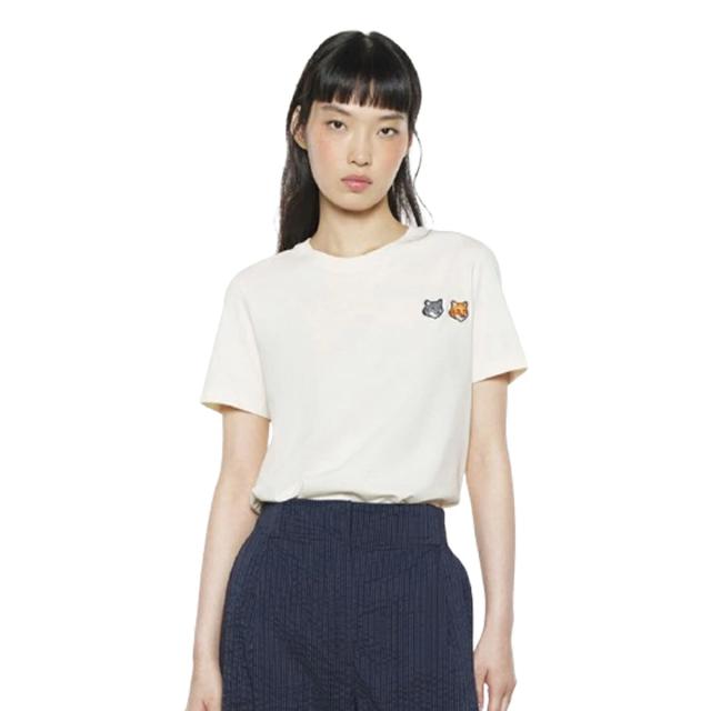 メゾンキツネ MAISON KITSUNE ダブル フォックスヘッド レギュラー Tシャツ 半袖 クルーネック OW011CFKJ7026 P702 レディース ブランド_2