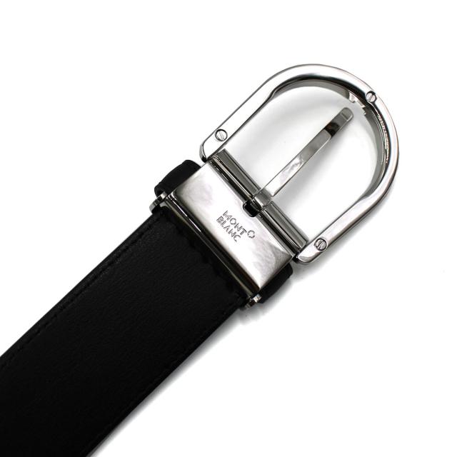 モンブラン MONTBLANC ベルト レザーベルト ホースシューバックル MB118414 メンズ ブラック 本革 レザー ベルト ブランド レザー 人気_3
