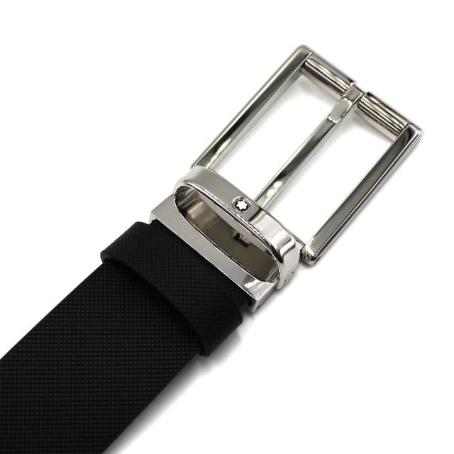 モンブラン MONTBLANC ベルト レザーベルト ローラーディテール付きレクタンギュラー MB126028 メンズ ブラック 本革 レザー ベルト ブラ_2