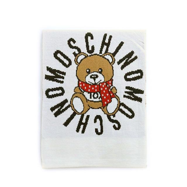 モスキーノ MOSCHINO マフラー レディース M2333 30673 002 TOY テディベア ウール混紡 マフラー アイボリー ストール ホワイト 誕生日プレゼント おしゃれ 贈り物 秋冬 防寒 巻物 誕生日 クリスマス プレゼント ギフト 羽織 ウール くま 熊 テディーベア