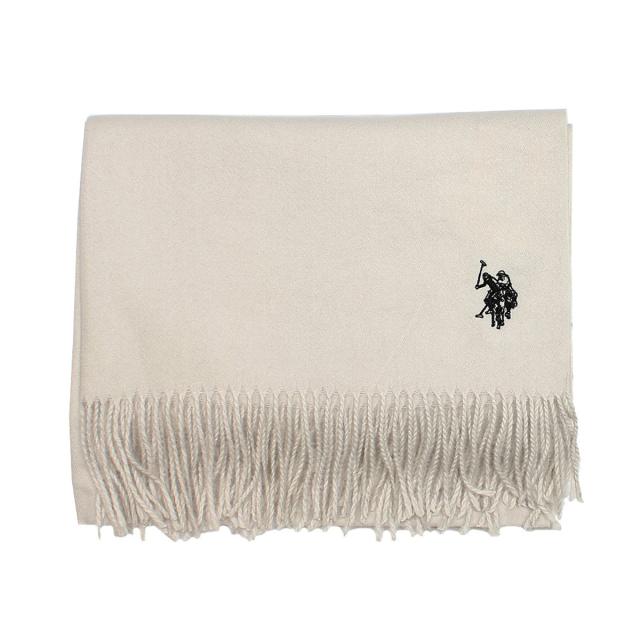 ユーエスポロ アッスン U.S.POLO ASSN マフラー 大判 ストール 325055-LIGHTGRAY メンズ レディース ライトグレー マフラー ブランド 防