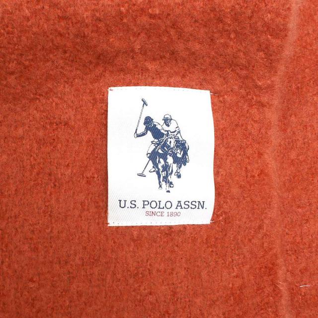 ユーエスポロ アッスン U.S.POLO ASSN マフラー 大判 ストール 325058-ORANGE メンズ レディース オレンジ レンガ色 マフラー ブランド