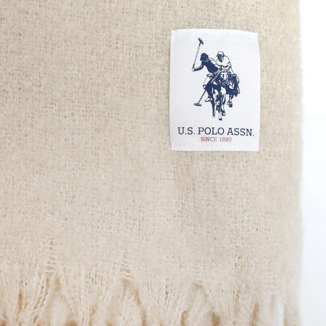 ユーエスポロ アッスン U.S.POLO ASSN マフラー 大判 ストール 325059-OFFWHITE メンズ レディース オフホワイト マフラー ブランド 防寒