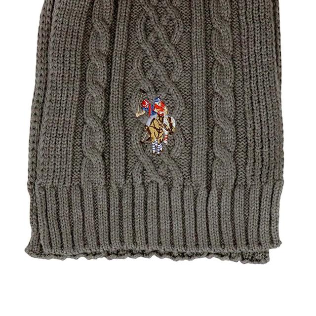 ユーエスポロ アッスン U.S.POLO ASSN マフラー ストール 447160-CHACOAL レディース メンズ チャコールグレー マフラー ブランド 防寒