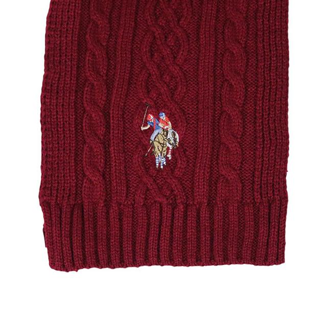 ユーエスポロ アッスン U.S.POLO ASSN マフラー ストール 447166-RED レディース メンズ レッド マフラー ブランド 防寒 人気 贈り物 お