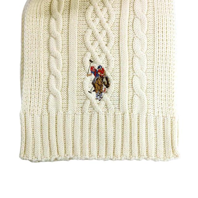 ユーエスポロ アッスン U.S.POLO ASSN マフラー ストール 447573-OFFWHITE レディース メンズ オフホワイト マフラー ブランド 防寒 人気