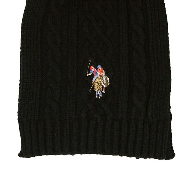 ユーエスポロ アッスン U.S.POLO ASSN マフラー ストール 447591-BLACK レディース メンズ ブラック マフラー ブランド 防寒 人気 贈り物