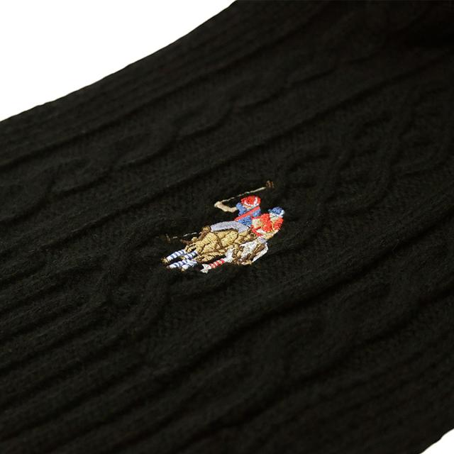 ユーエスポロ アッスン U.S.POLO ASSN マフラー ストール 447591-BLACK レディース メンズ ブラック マフラー ブランド 防寒 人気 贈り物