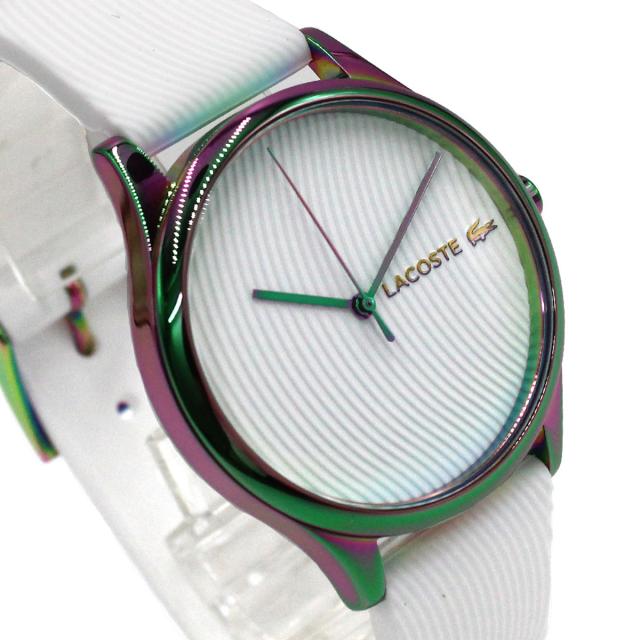 ラコステ LACOSTE 腕時計 FALDA 2001353 クオーツ レディース腕時計 アナログ表示 日常生活防水 時計 ホワイト+虹色 腕時計 時計 ブラン_1